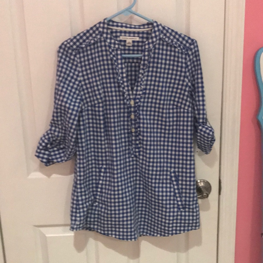 Banana Republic size Small Blue Gingham Shirt